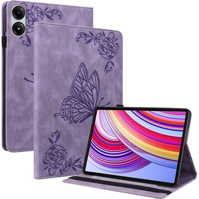 Vsetkonamobil 104272 ART BUTTERFLY Zaklápacie puzdro pre Xiaomi Redmi Pad Pro / Pad Pro 5G fialové