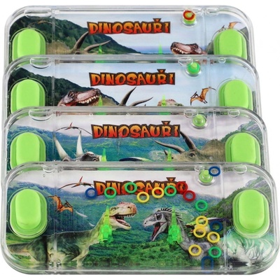 Vodní hra hlavolam 15 5x7cm plast dinosaurus 4 druhy