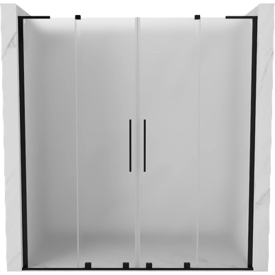 Mexen Velar L Duo плъзгащи душ врати 170 см, матирани, черни - 871-170-003-32-70 (871-170-003-32-70)