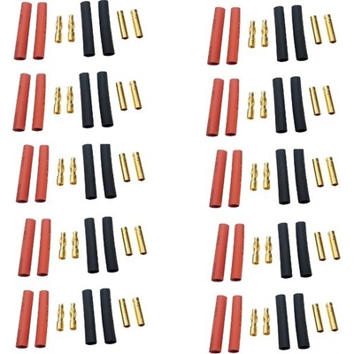 Fusion Konektor zlacený 4.0mm se smrťovacími bužírkami 10 párů