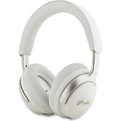 Guess Слушалки за уши, ANC, Bluetooth - лого на Guess Metal Script (GUBHC22PSFCSME) - бежови