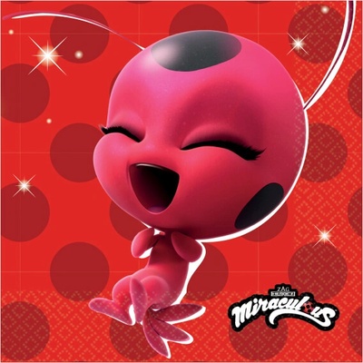 Amscan Papierové servítky - Miraculous 33 x 33 cm