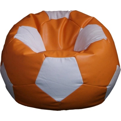 Fitmania Fotbalový míč XXL+ podnožník vzor 17 ORANŽOVO BÍLÁ