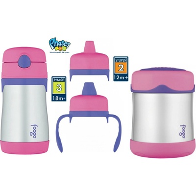 Thermos FOOGO stupeň 1,2,3 + termoska na jídlo 0,29 l