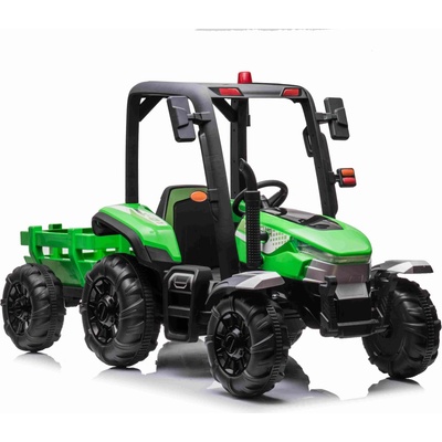 Tomido Elektrický traktor s přívěsem Blast 2x200W zelená