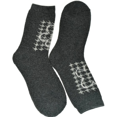 Dámske termo ponožky Cozy-Pattern tmavosivé