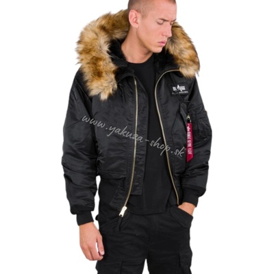 Alpha Industries zimná bunda 45 P Hooded Black čierna