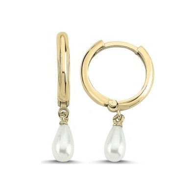 Olivie strieborné krúžky gold PERLA 7151