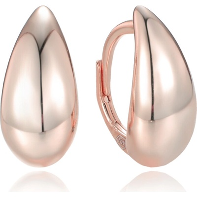 MINET Moderní rose gold stříbrné náušnice kapky JMAN0564RE01