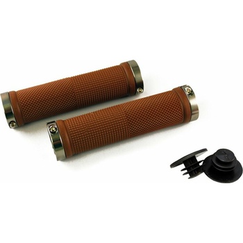 Clarks CLARK S CLO201 LOCK-ON rukojeti řídítek hnědé eloxované šedé hliníkové přezky