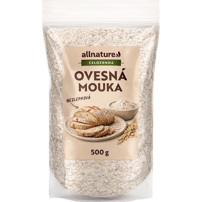 Allnature ovsená múka celozrnná 0,5 kg