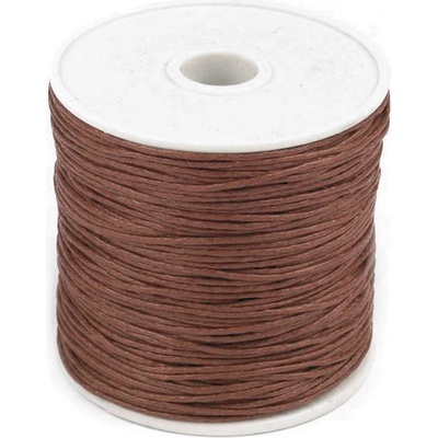 Šňůra bavlněná Ø1 mm voskovaná Varianta: 56 hnědá světlá, Balení: 1 ks – Zboží Mobilmania