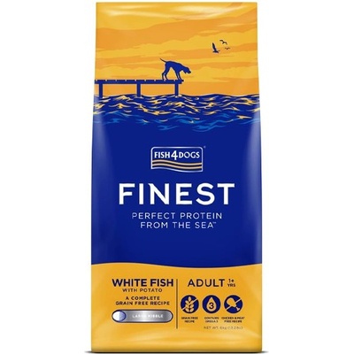 Fish4Dogs finest Бял рибен възрастен 6 кг