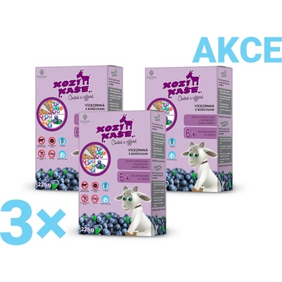 Goldim kozí VÍCEZRNNÁ S BORŮVKAMI MULTIPACK 3 x 225 g