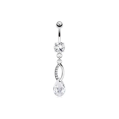 Piercingate piercing do pupíku slza PBV00542 čirá