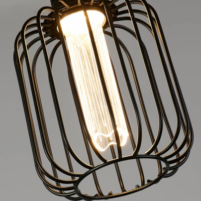 Searchlight LED žiarovka Deco Cylinder E27 4,5W 2 700K čierne kovové struny 26005BK