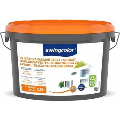 Swingcolor Fasádní barva silikátová, sněhobílá, 2,5 l 6244 T02,5 0