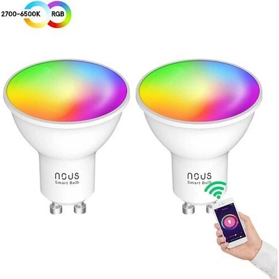 Smart LED žárovka GU10 4,5W RGB NOUS P8/2pack WiFi Tuya sada 2ks