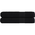 vidaXL Кърпи за сауна FROGN 2 бр. Черни 80x200 см 360 г/м2 (136959)