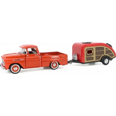 Chevrolet Apache Fleetside Pick-Up s karavanem 1958 1:24 - MOTORMAX