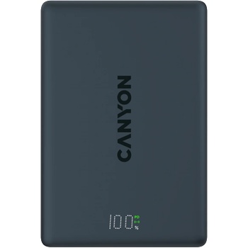CANYON Външна батерия CANYON OnPower 511 (CNS-CPB511B), 10000mAh, PD20W, Wireless magnetic power bank, Aluminium, Interstellar Black (CNS-CPB511B)
