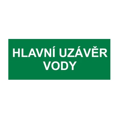 ARCH Samolepka Hlavní uzávěr vody