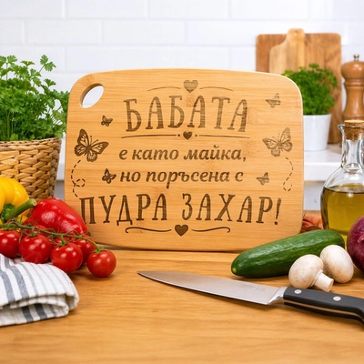 Art Gift Гравирана дъска за баба