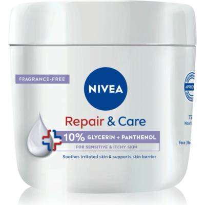 Repair & Care Sensitive подхранващ регенериращ крем за суха и чувствителна кожа 400ml