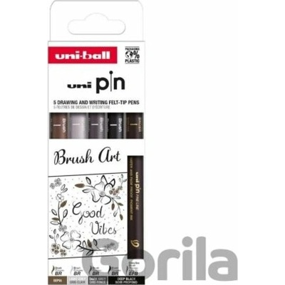 UNI PIN Creative writing - sada linerů Brush (5 ks) - OFFICE LINE