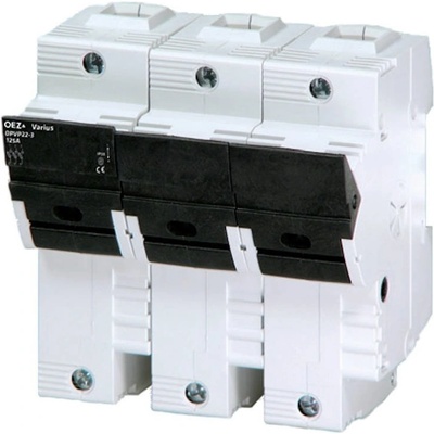 OEZ OEZ:41037 Odpínač válcových pojistek OPVP22-3 Ie 125 A, Ue 690 V, pro válcové pojistkové vložky 22x58 pro jištění polovodičů