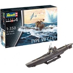 Revell Германска подводница type vii c/41 - сглобяем модел
