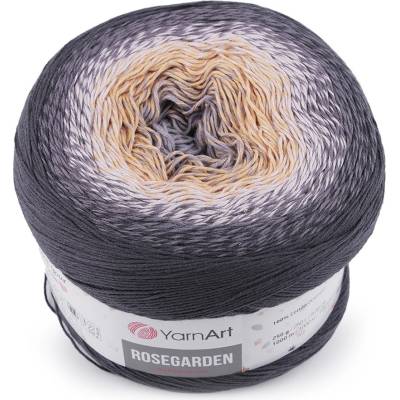 Bavlněná pletací příze Rosegarden 250 g, střední, 17 (308) šedá krémová