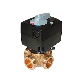 Image 1 of BRV 1066 1" M Kv6.3 Четирипътен ротационен вентил с ел. задвижка 230V (041066-6.3-NR)