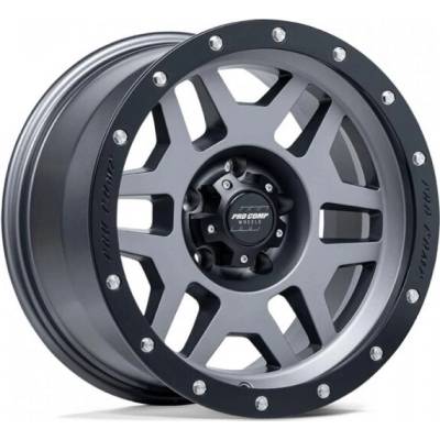 Pro Comp Alloys PA41 PHASER 9x17 5x127 ET-6 Matte Graphite W/ black Lip
