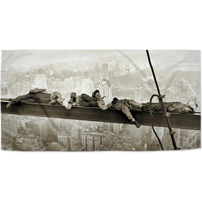 Sablio Uterák Ležiaci stavbári na traverze 50 x 100 cm
