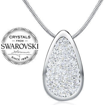 SILVEGO strieborný prívesok 24 mm so Swarovski ® Crystals B16079