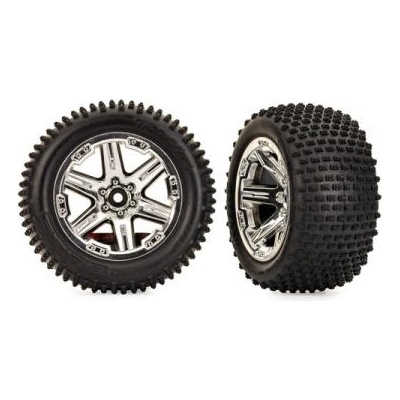 Traxxas колело 2, 8", RXT хромиран диск, Alias гуми (2WD електро задни) (2)