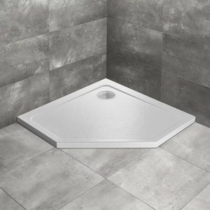 Radaway Душово корито Radaway Doros PT Stone, петоъгълно, 90x90 см, бяло акрилно (SDRPT9090-01-04S)