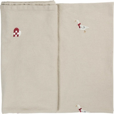 IB LAURSEN Vyšívaný vánoční ubrus Christmas Patterns 150x150cm