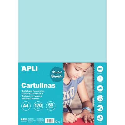 Kreslicí karton APLI A4/170g světle modrá 50 listů