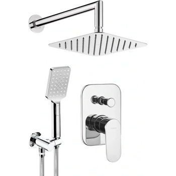 Deante Полша Комплект хром душ за вграждане тип дъжд Alpinia Chrom