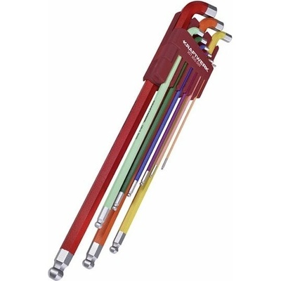 Kraftwerk Sada klíčů Inbus 1,5-10mm s kuličkou dlouhé 9ks KR-307.800.009