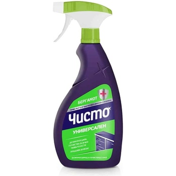 Чисто Дезинфекциращ универсален спрей ЧИСТО ЗА ВСИЧКИ ПОВЪРХНОСТИ Бергамот 700 мл (ч-2031-000060_1)