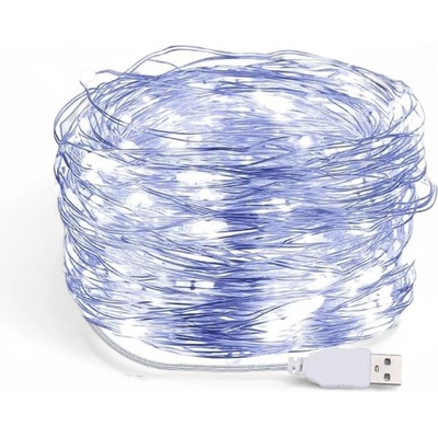 Senzanakup Vnitřní USB mikro řetěz 10 m 100 led - studená bílá