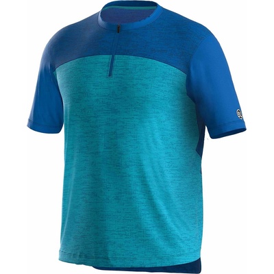 Bicycle Line Блуза с къс ръкав Bicycle Line Men's Sentiero MTB UPF Protection Short Sleeve Cycling Jersey - Turquoise
