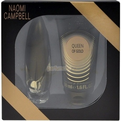 Naomi Campbell Queen of Gold pre ženy EDT 15 ml + sprchový gél 50 ml darčeková sada