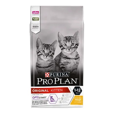 Purina Pro Plan Kitten с пиле и ориз за малки котенца от 2 до 12 месеца / 3 разфасовки