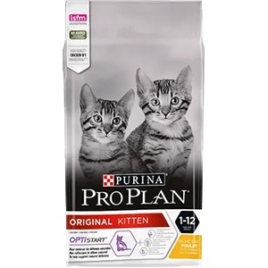 Purina Pro Plan Kitten с пиле и ориз за малки котенца от 2 до 12 месеца / 3 разфасовки