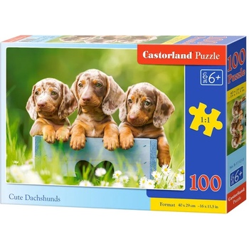 Castorland Пъзел Castorland от 100 части - Сладки кученца (B-111213)