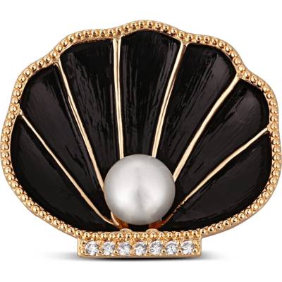 JwL Luxury Pearls Půvabná pozlacená brož lastura s perlou 2v1 JL0764